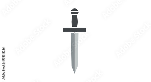 Gladiator Sword Icon, Roman Weapon, Ancient Combat Blade