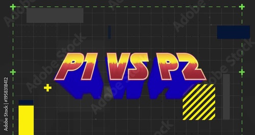 Start text and futuristic background