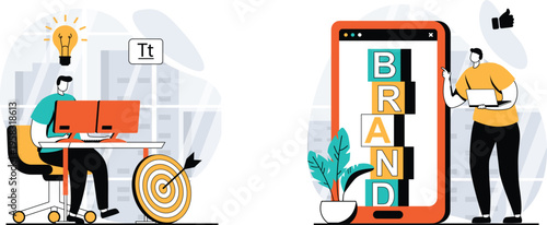 Creative professionals developing a brand identity through digital strategies