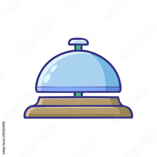 Vintage hotel desk bell inviting service and attention with a simple push