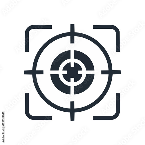 Target crosshair icon for focus and aiming in photography or shooting