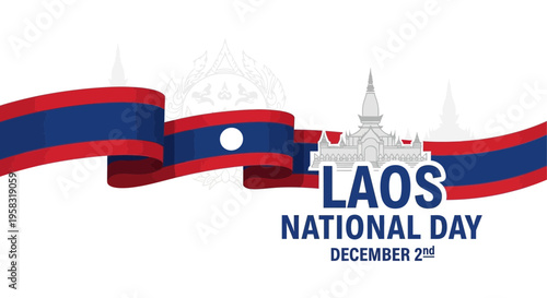 Laos National Day Celebration, Flag, Wat, December 2nd