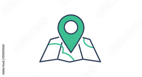 Location Pin on Map Icon. Navigation and Destination Concept.
