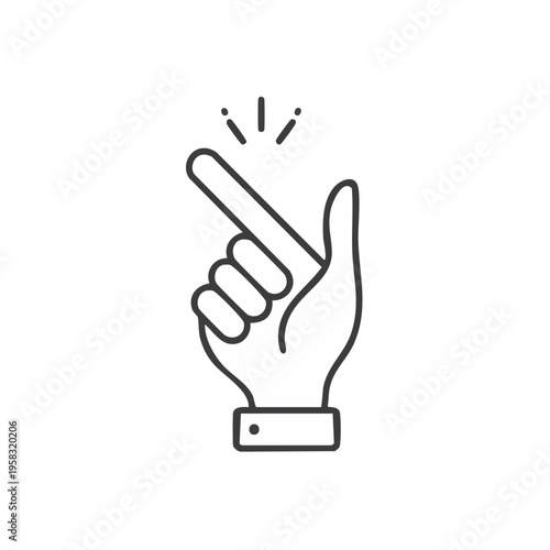 Hand snapping fingers gesture conveying idea or easy solution simplicity