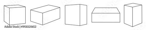 Isometric Rectangular Prisms and 3D Box Set