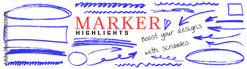 Hand drawn sketch with gentle highlight accents, marker adds character, arrow leads the line and underline appears softly with pen and highlight.