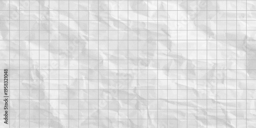 Abstract white crumpled and creased recycle paper texture background