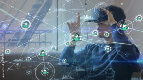 Global digital network enhances communication and security via vr