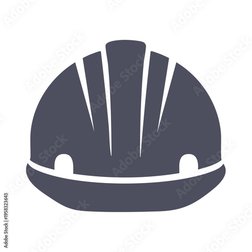 Graphic icon of a hard hat representing construction safety and work