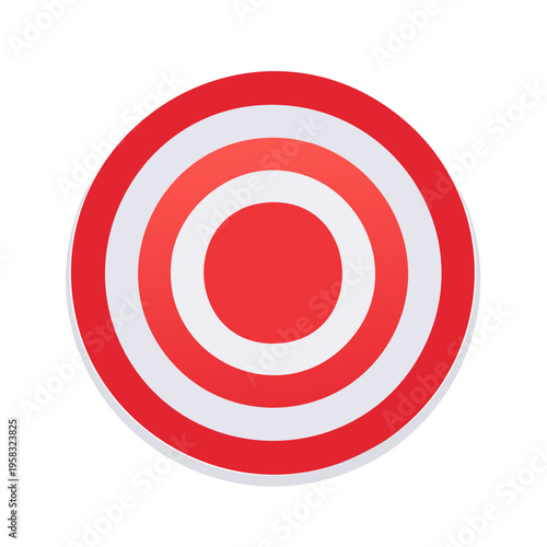Red and white concentric circles forming a target symbol representing focus and precision