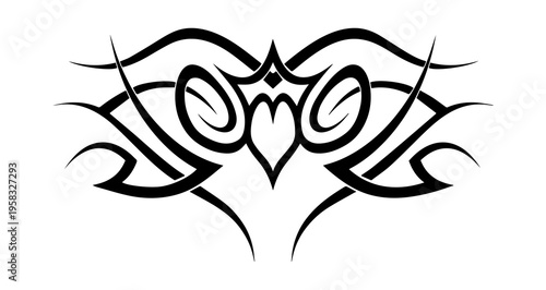 Tribal tattoo frame border pattern ornament decor