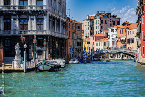 View of the canals of Venice (Italy)