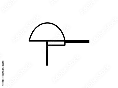 Konstfotografi Pressure relief valve PRV symbol for industrial P&ID schematics, technical engineering manuals, and piping systems