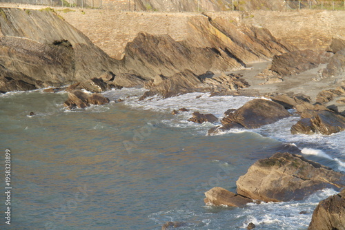 Wallpaper Mural Rocks on the Edge of a Coastal Ocean Sea Beach. Torontodigital.ca