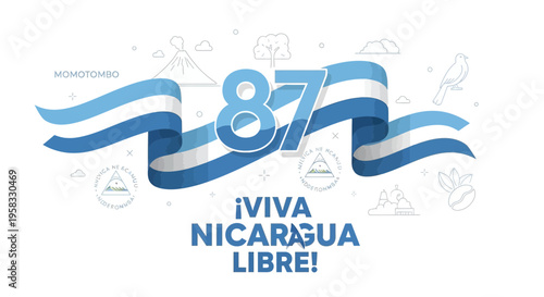 Nicaragua Independence Day 87 Years Celebration, Flag, National Symbols, Viva Nicaragua Libre