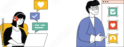 Collaborative feedback system between customer support and management