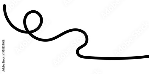 Squiggle Curly Line. Decorative Design Element. vector file illustration.