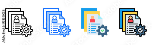 Case Management Icon Collection Set Multiple Style