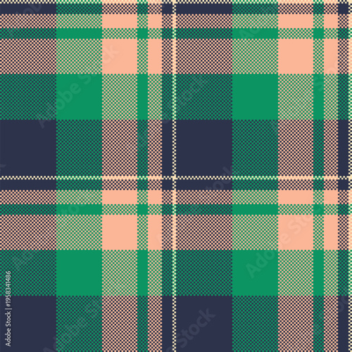Throw vector check seamless, royalty plaid pattern tartan. Decorate textile background texture fabric in dark and mint colors.