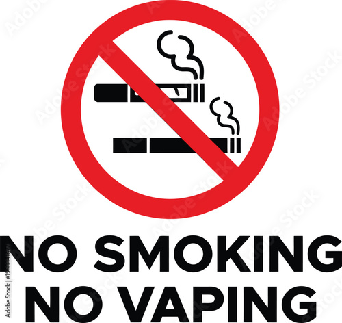 No smoking no vaping prohibition sign