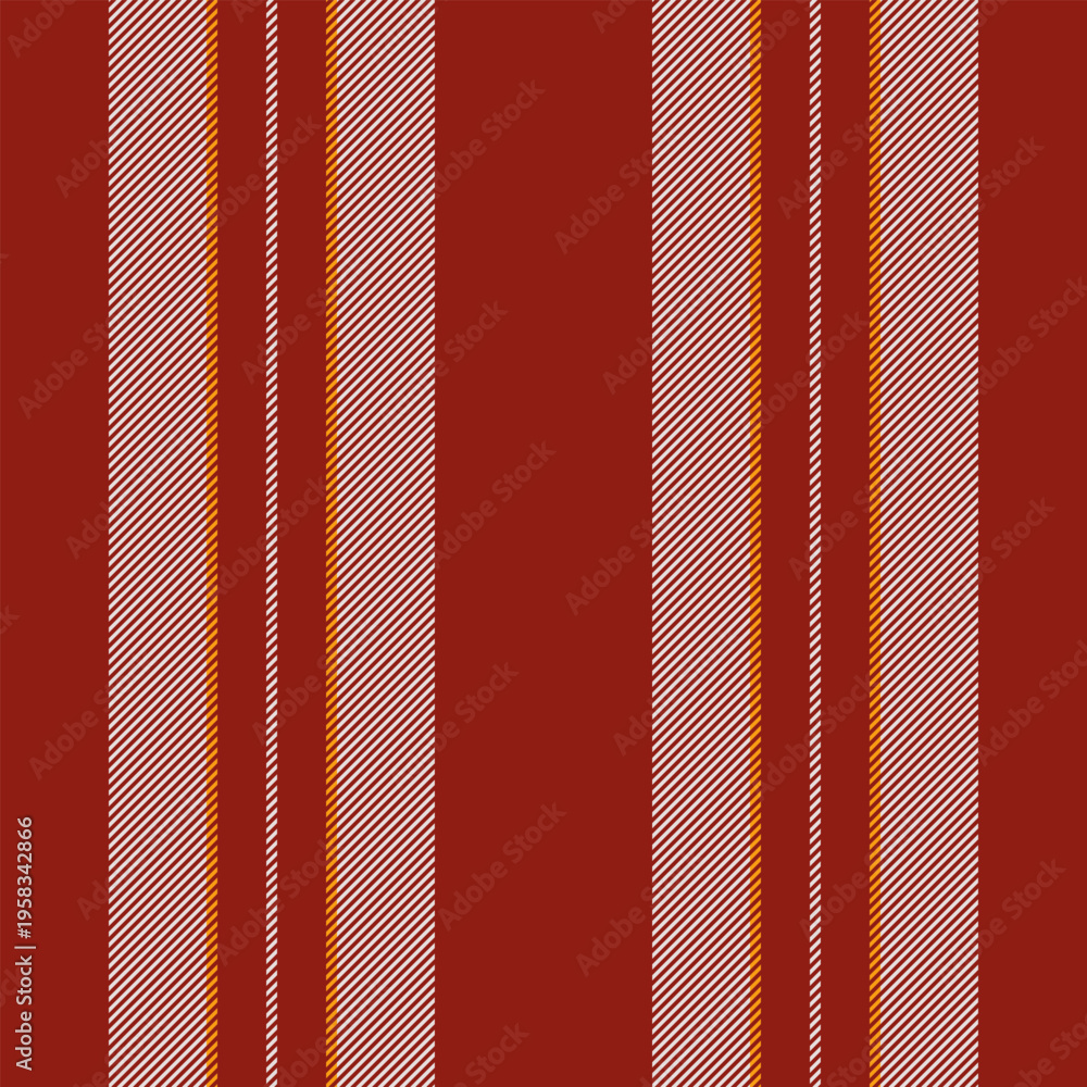 Fototapeta premium Rrapery texture vertical fabric, teenage lines pattern vector. Fotton background seamless stripe textile in red and white colors.