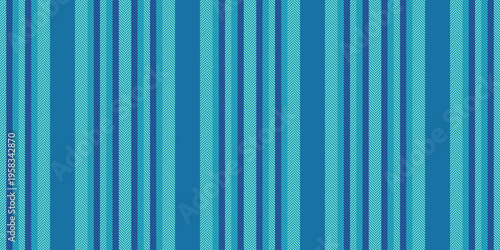 Darment lines textile fabric, string vector stripe pattern. Bdvertising background vertical texture seamless in cyan and teal colors.