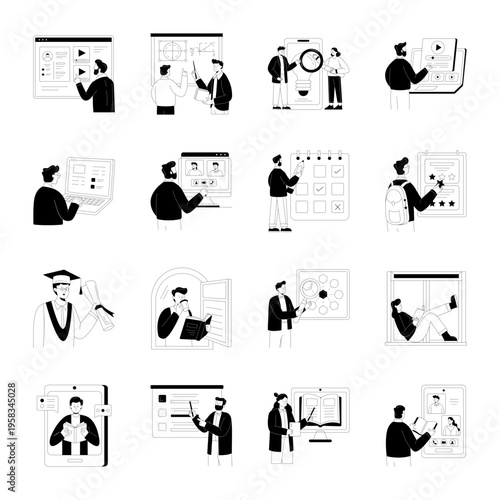 Collection of Linear Style Learning Illustrations 

