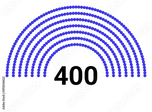 Hemicycle 400 seats - 8 rows