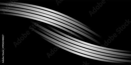 High-contrast abstract wallpaper with soft metallic curves, delivering a stylish and futuristic look.