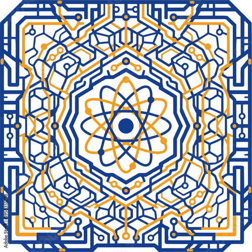 Modern Qubit Entanglement and Circuit Vector Art