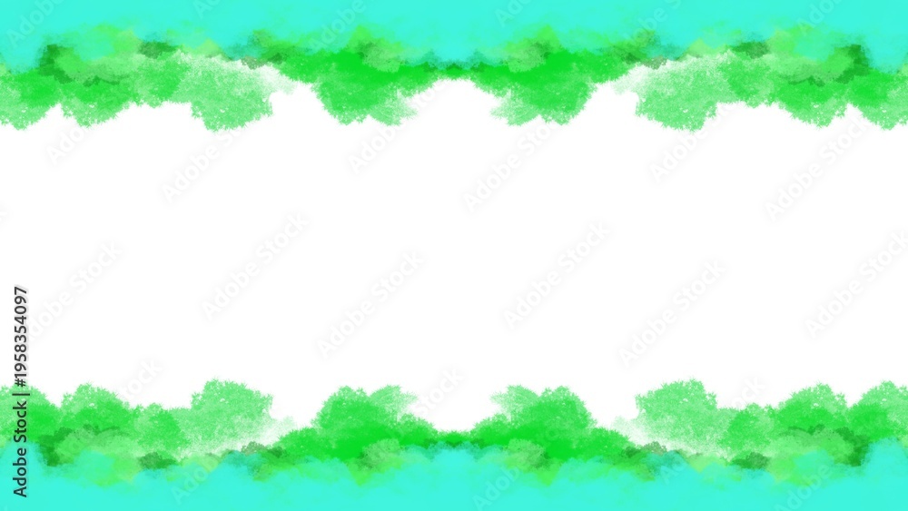 Obraz premium Abstract watercolor green and blue paint splash background.