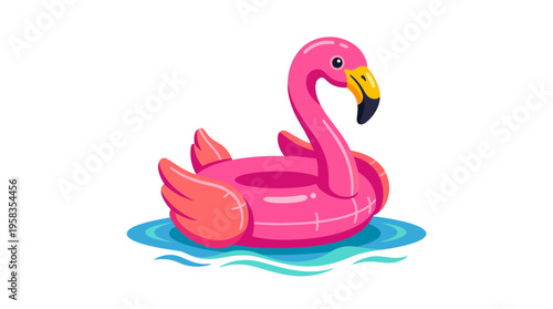 Pink Flamingo Inflatable Pool Float Toy.