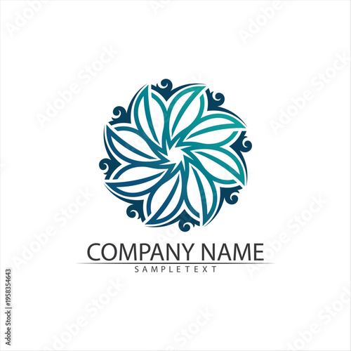 Tree leaf vector and green logo design friendly concept