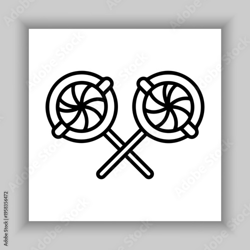 Sweet Candy Cane Bow Vector Collection.