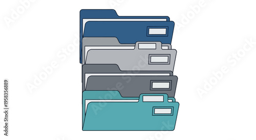 Stack of colorful file folders for organizing documents.