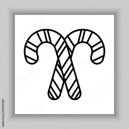 Sweet Candy Cane Bow Vector Collection.