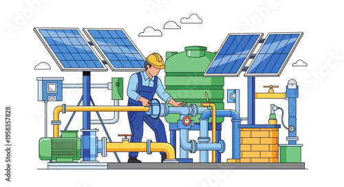 Solar Powered Water Pumping System Maintenance.
