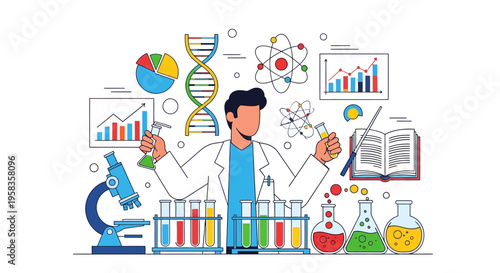 Scientist Conducting Experiments in a Laboratory Setting.