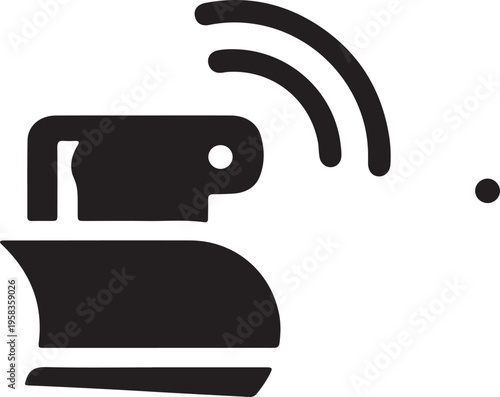 Aerosol Can Spraying Signal Waves Isolated Object Minimalist Vector Graphic