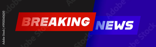 Breaking news headline background. Banner design of entertaining show with news. Logo of World global TV news. Vector illustration 