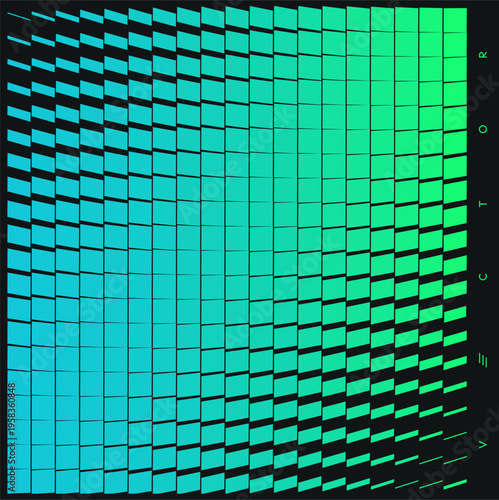 An image of multiple rectangular and square shapes with transition effects. Dynamic gradient background. Cover design template. Vector for brochure, poster, cover, card, presentation, flyer or banner.