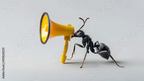 A stylish ant warning of danger