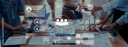 Foto A dashboard for customer relationship management (CRM)