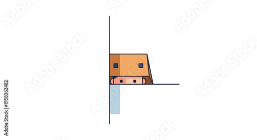 A minimalist graphic representation of a house with a partially flooded foundation, depicted in a modern flat design style, symbolizing climate change and flood risk, with a simple color pal