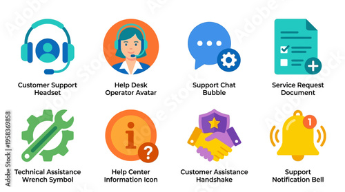 Customer support team provides vector technical assistance with help desk operator and customer service document in office environment viewed from a side angle.