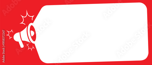 announcement sign on white background