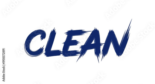 Brushstroke Clean Text Word Isolated on White Background