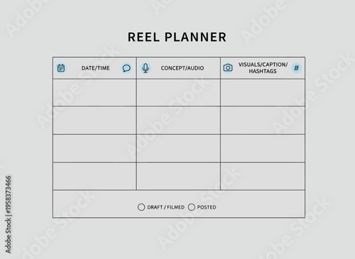 A person uses a planner with a table layout on a plain surface indoors.