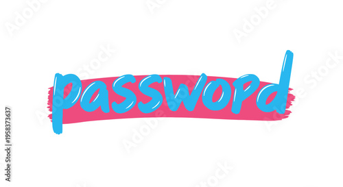 Password Text Art - Digital Security and Access Concept