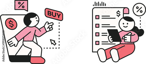 Online shopping and investment tracking through mobile devices